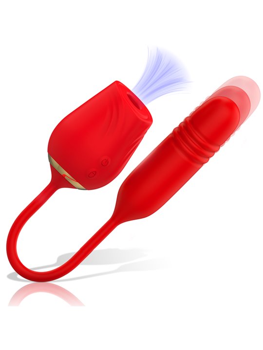 Mia Amalfi - Double Up and Down Vibrator and Silicone Clitoral Sucker