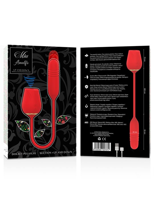 Mia Amalfi - Double Up and Down Vibrator and Silicone Clitoral Sucker