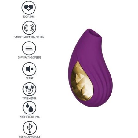 Xocoon Divine Love - Vibratore Succhia Clitoride in Silicone Viola