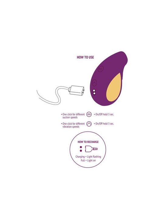 Xocoon Divine Love - Vibratore Succhia Clitoride in Silicone Viola