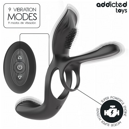 Addicted Toys - Doppio Anello Fallico con Stimolatore Clitorideo