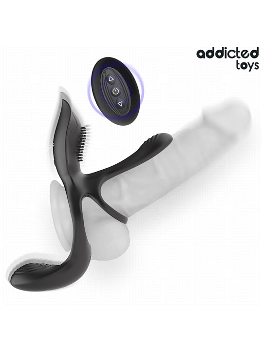 Addicted Toys - Double Cock Ring with Clitoral Stimulator