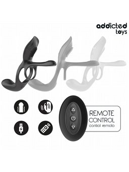 Addicted Toys - Double Cock Ring with Clitoral Stimulator