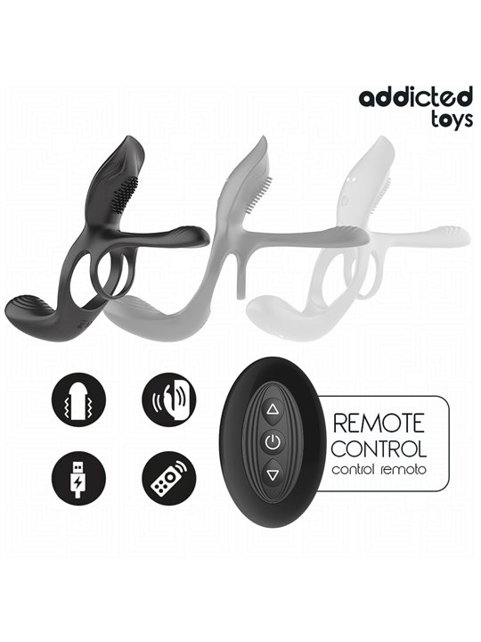 Addicted Toys - Doppio Anello Fallico con Stimolatore Clitorideo