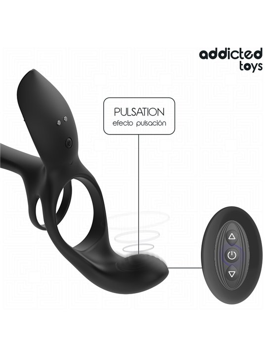 Addicted Toys - Double Cock Ring with Clitoral Stimulator