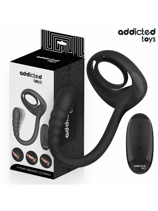 Addicted Toys - Vibrating Cock Ring with Anal Plug and Remote Control