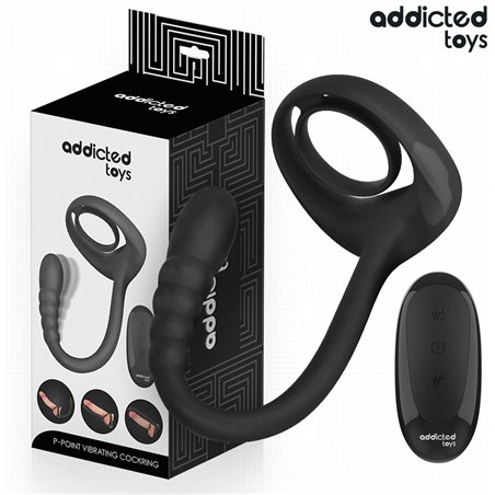Addicted Toys - Anello Fallico Vibrante con Plug Anale e Telecomando