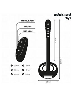 Addicted Toys - Anello Fallico Vibrante con Plug Anale e Telecomando