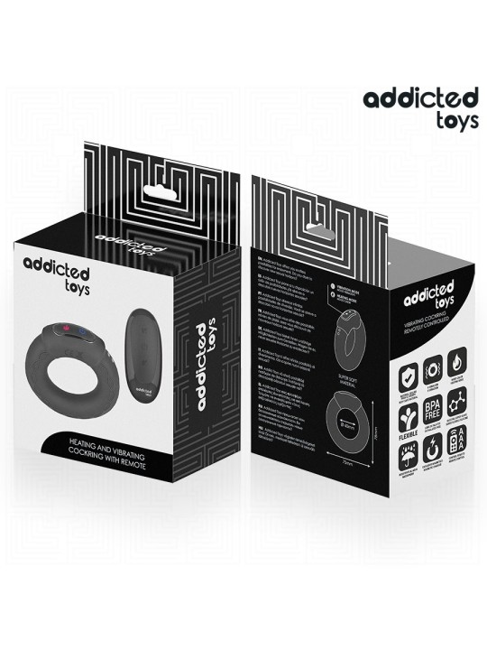 Addicted Toys - Anello Fallico Vibrante e Riscaldante con Telecomando
