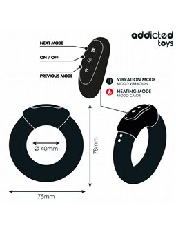 Addicted Toys - Vibrating and Heating Cock Ring with Remote Control