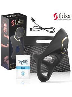Ibiza - Black Silicone Multisensory Vibrating Cock Ring