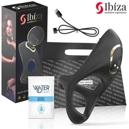Ibiza - Black Silicone Multisensory Vibrating Cock Ring