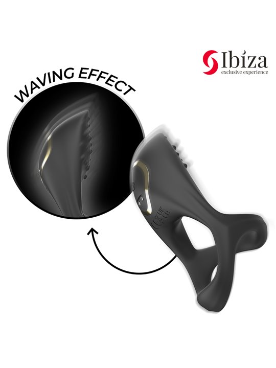 Ibiza - Black Silicone Multisensory Vibrating Cock Ring