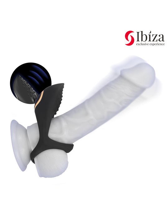 Ibiza - Black Silicone Multisensory Vibrating Cock Ring