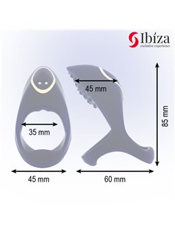 Ibiza - Black Silicone Multisensory Vibrating Cock Ring