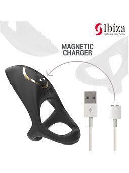 Ibiza - Black Silicone Multisensory Vibrating Cock Ring