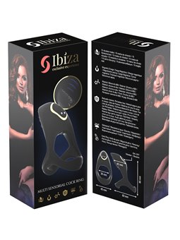Ibiza - Black Silicone Multisensory Vibrating Cock Ring