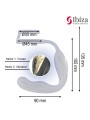 Ibiza Wiggle - Anello Fallico con Plug Anale Vibrante in Silicone Nero