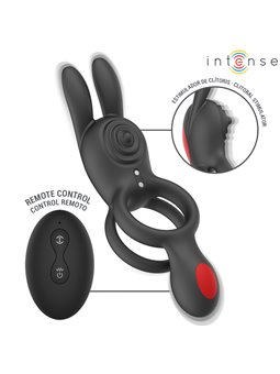 Intense Quinn - Doppio Anello Fallico Vibrante con Stimolatore Rabbit