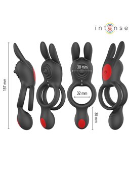 Intense Quinn - Doppio Anello Fallico Vibrante con Stimolatore Rabbit
