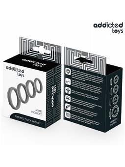 Addicted Toys - Set di Anelli Fallici Testurizzati 4 Misure