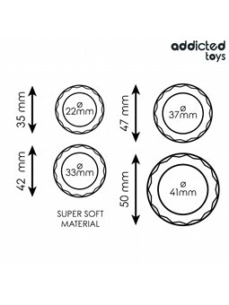 Addicted Toys - Set di Anelli Fallici Testurizzati 4 Misure