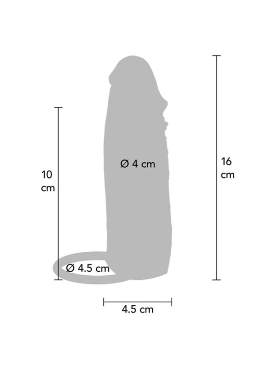 Get Real Hydrated Skin - Vibrating Silicone Penis Sleeve 16 x 4 cm