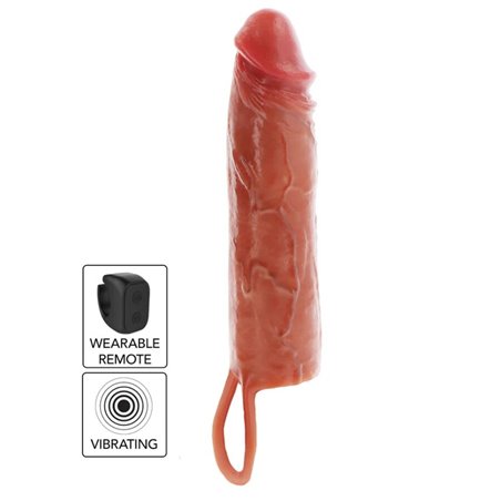 Get Real Hydrated Skin - Vibrating Silicone Penis Sleeve 20 x 4 cm