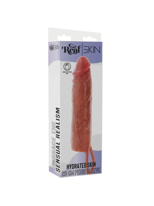 Get Real Hydrated Skin - Guaina Fallica in Silicone 20 x 4 Cm