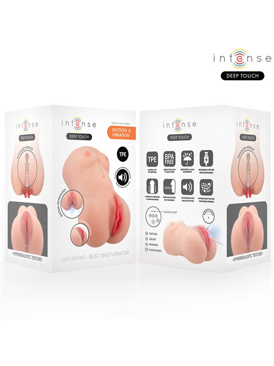 Intense Catherine - Masturbatore Maschile Vagina Vibrante in Silicone