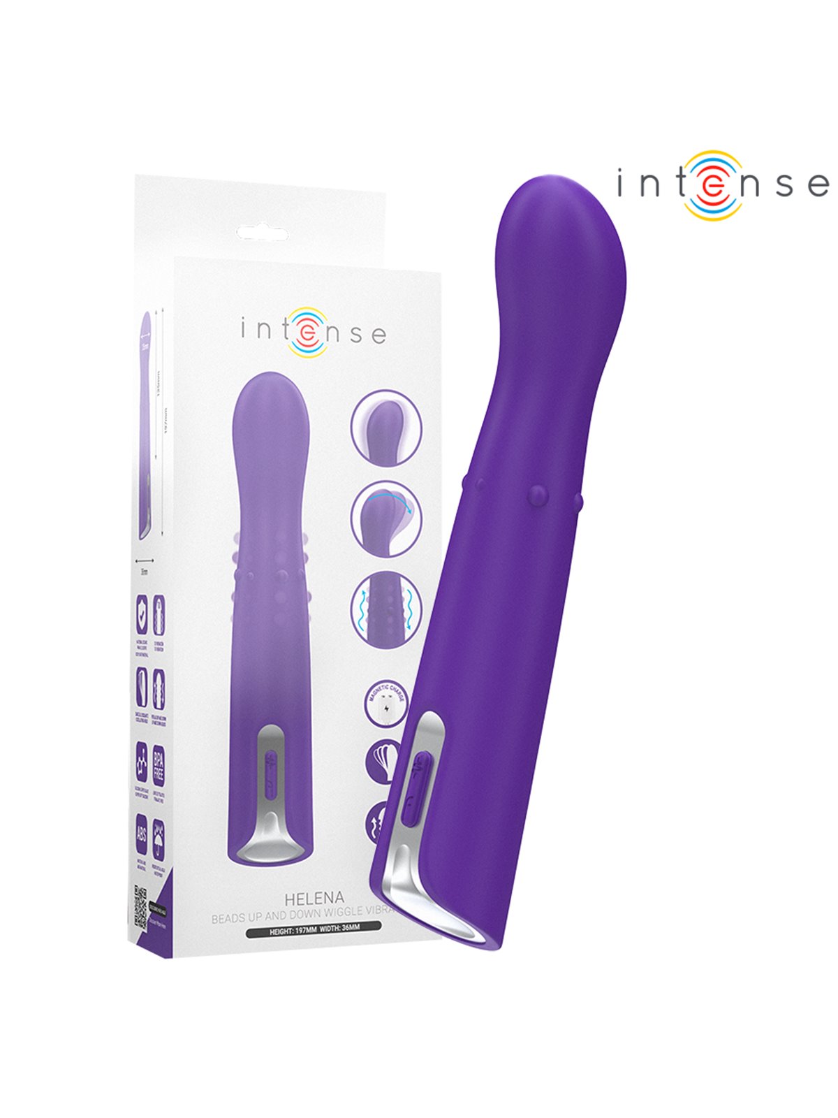 Intense Helena - Purple Silicone Vibrator with Up and Down Balls
