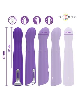 Intense Helena - Purple Silicone Vibrator with Up and Down Balls