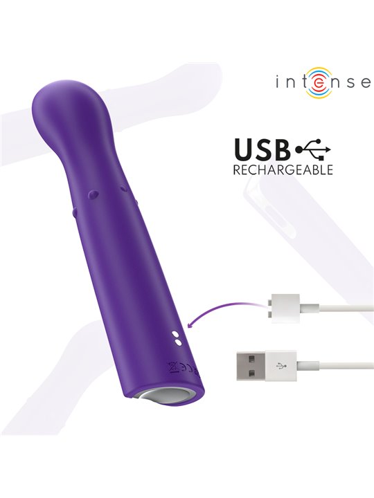 Intense Helena - Purple Silicone Vibrator with Up and Down Balls