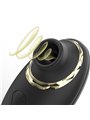 Ibiza - Vibratore Succhia Clitoride in Silicone Nero con Lingua Vibrante