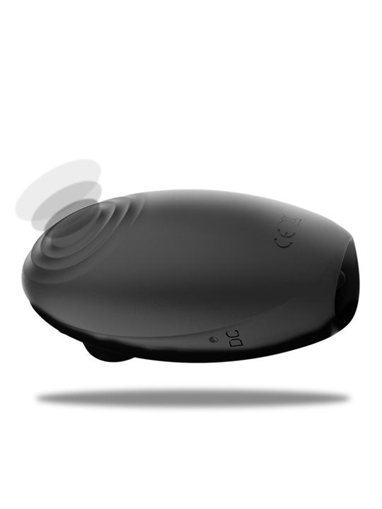 Ibiza - Black Silicone Clitoral Sucker Vibrator with Vibrating Tongue