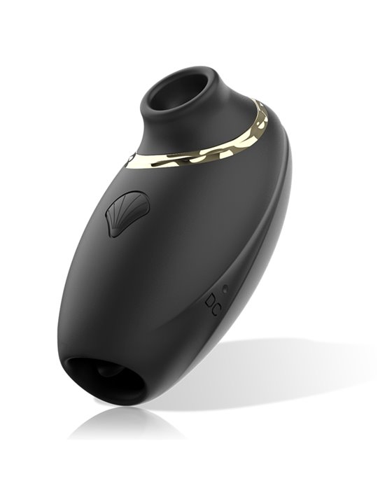 Ibiza - Black Silicone Clitoral Sucker Vibrator with Vibrating Tongue