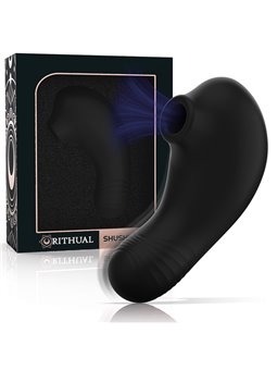 Rithual Shushu Pro - Mini Stimolatore Succhia Clitoride Nero 11 Cm