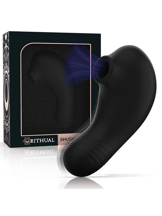Rithual Shushu Pro - Mini Clitoral Sucking Stimulator Black 11 cm