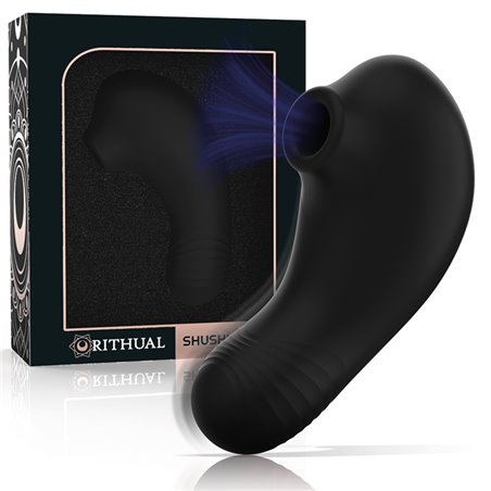 Rithual Shushu Pro - Mini Clitoral Sucking Stimulator Black 11 cm
