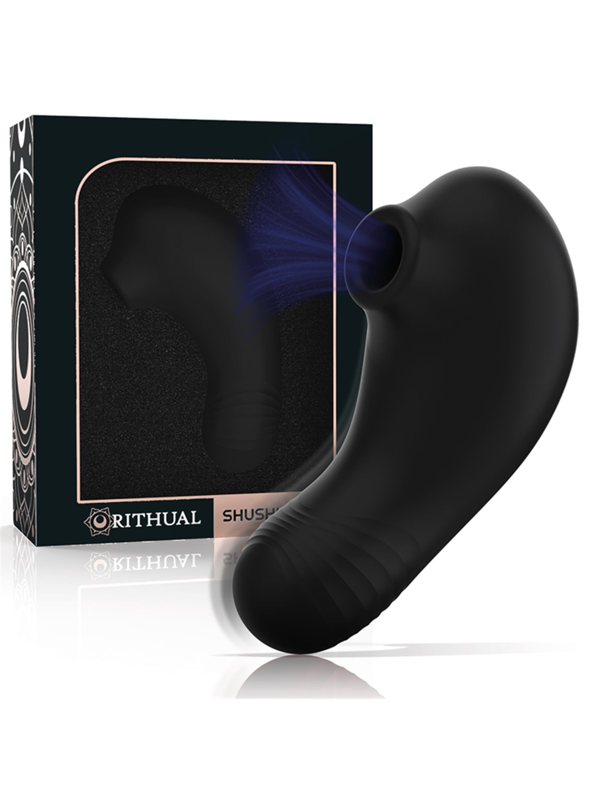 Rithual Shushu Pro - Mini Stimolatore Succhia Clitoride Nero 11 Cm