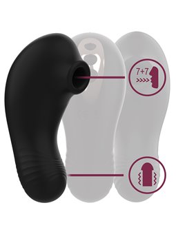 Rithual Shushu Pro - Mini Clitoral Sucking Stimulator Black 11 cm