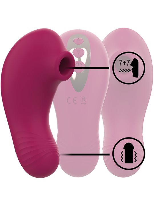 Rithual Shushu Pro - Mini Stimolatore Succhia Clitoride Granata 11 Cm