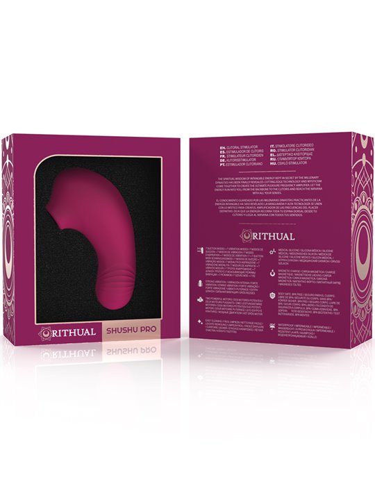 Rithual Shushu Pro - Mini Clitoral Sucking Stimulator Garnet 11 cm