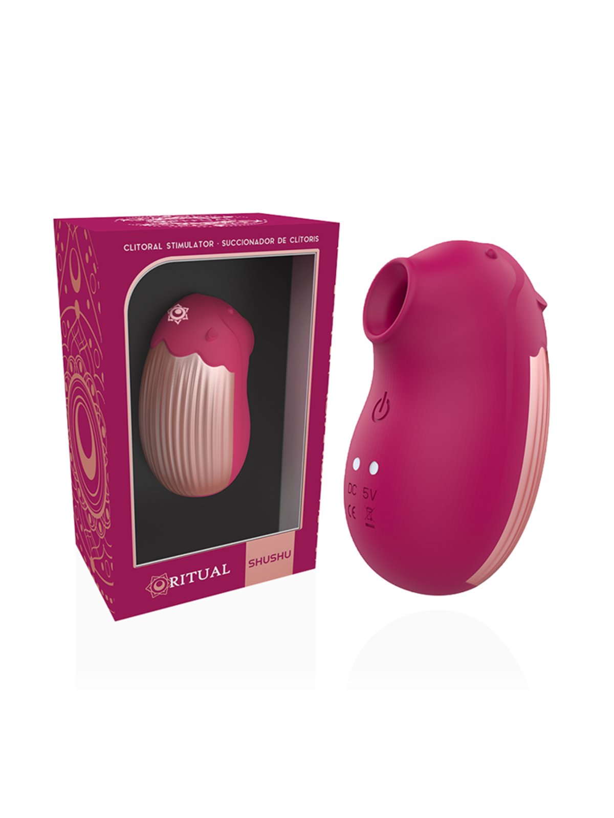 Rithual Shushu - Mini Stimolatore Succhia Clitoride in Silicone Granata