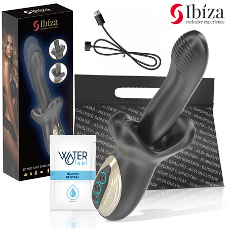 Ibiza - Vibratore Punto G in Silicone con Effetto Spinta e Morso