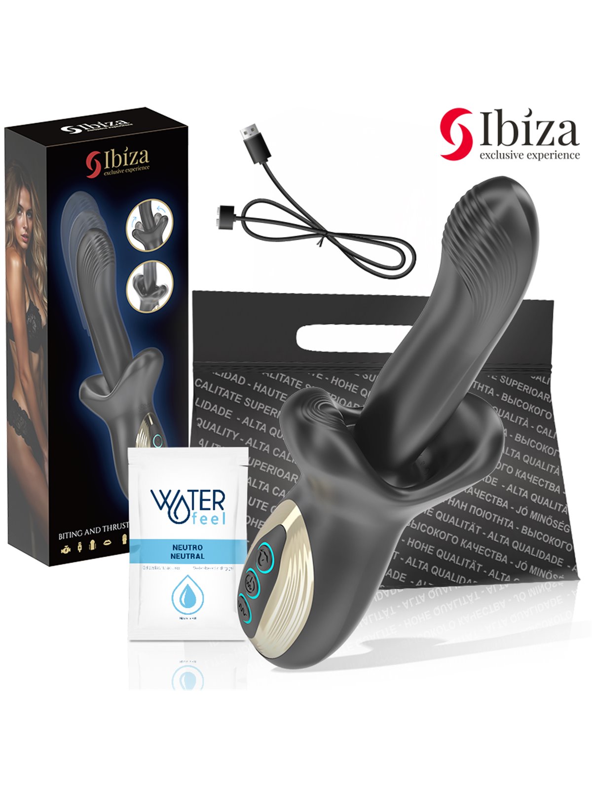 Ibiza - Silicone G-Spot Vibrator with Thrust and Bite Effect