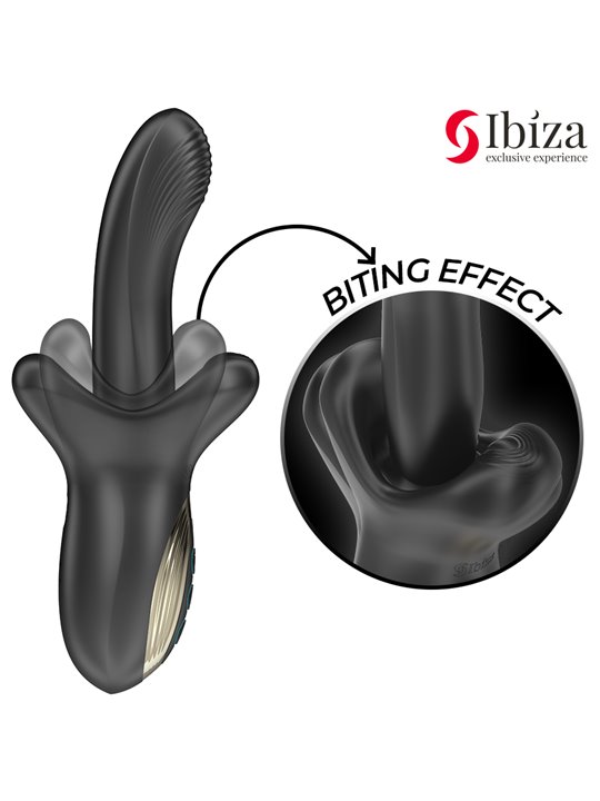 Ibiza - Vibratore Punto G in Silicone con Effetto Spinta e Morso
