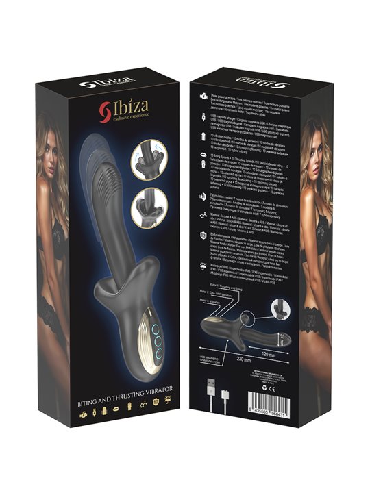 Ibiza - Vibratore Punto G in Silicone con Effetto Spinta e Morso