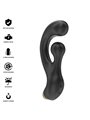 Ibiza - Vibratore Rabbit in Silicone Nero con Funzione Rotazione