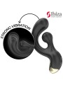 Ibiza - Vibratore Rabbit in Silicone Nero con Funzione Rotazione